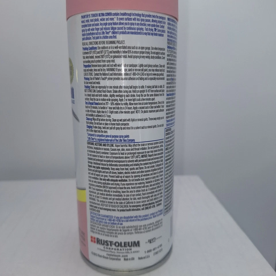 Rust-Oleum Satin Sweet Pea Painters Touch 2X Ultra Cover Spray Paint 249063 12oz - Image 4 of 4