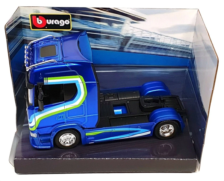 Burago 1/43 Scale Haulers Custom Cabs 18-32206 - Scania Truck - Blue - Image 4 of 4