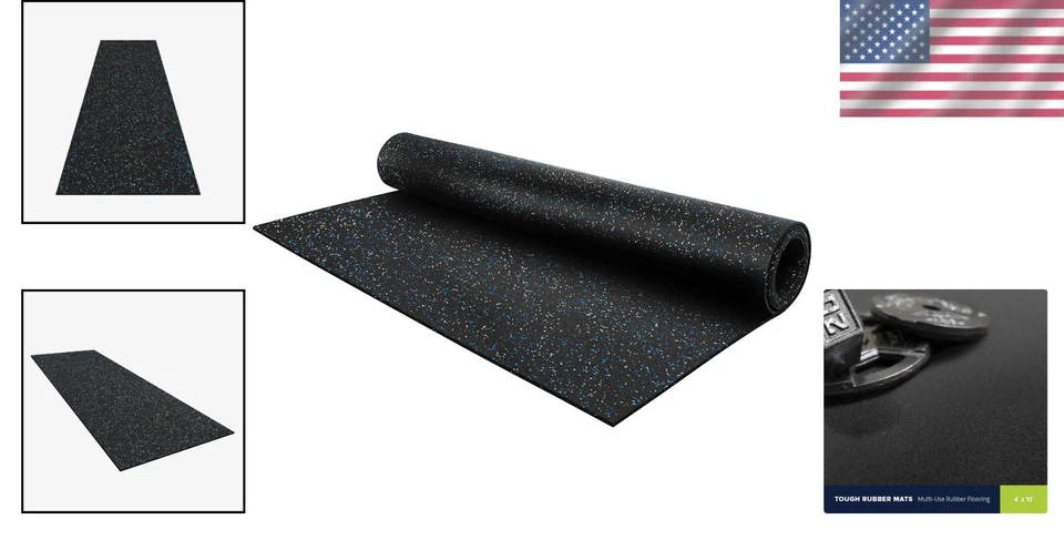 Alfombrillas de goma resistentes a la humedad 120x48" para puestos de gimnasio y caballos Foto 2 de 4