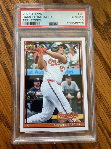 2026 Topps Series 1 Samuel Basallo Base (PSA 10)