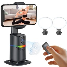 Auto Face Tracking Tripod for iPhone Android with 2 Fill Lights