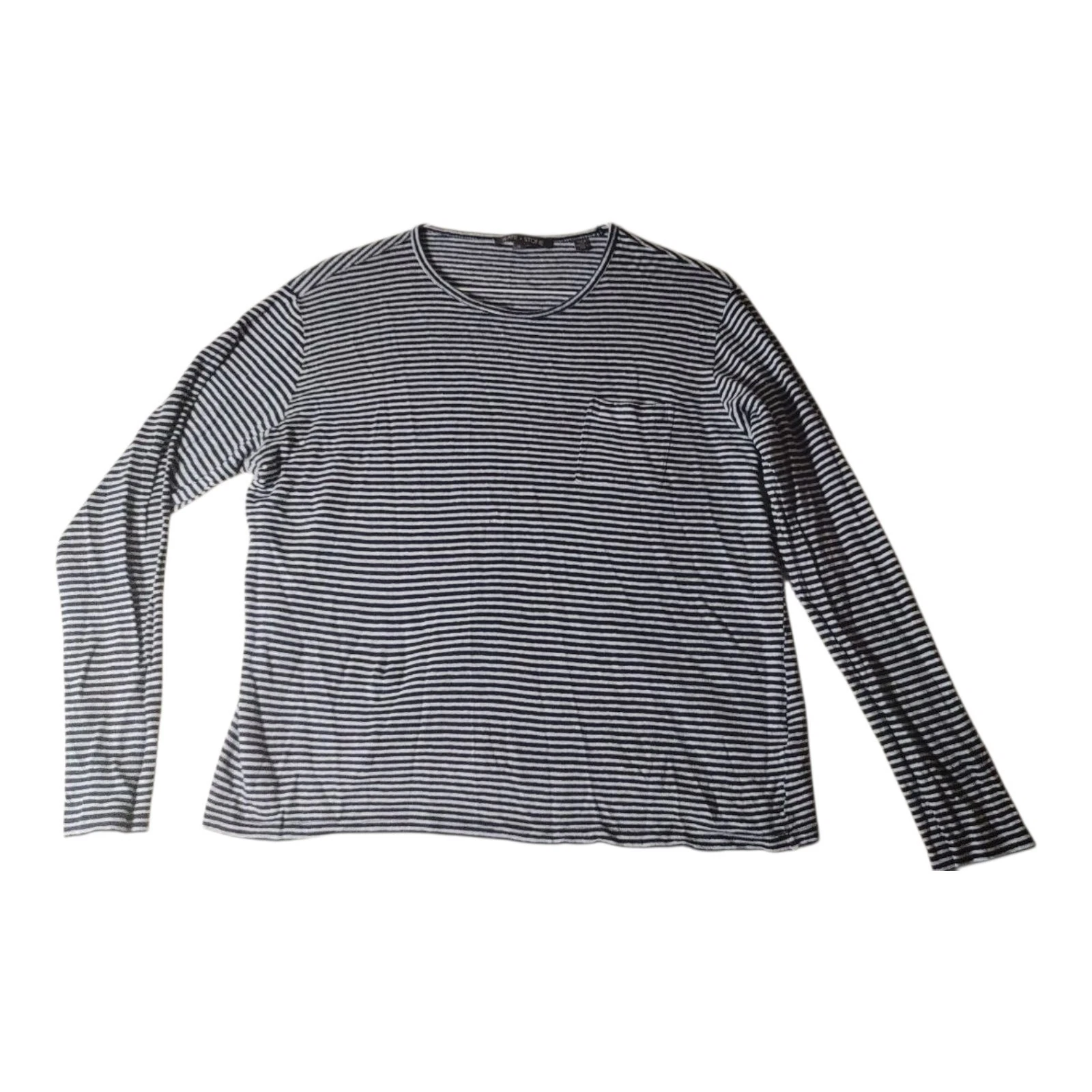 Slate & Stone Long Sleeve T-Shirt Striped Size L