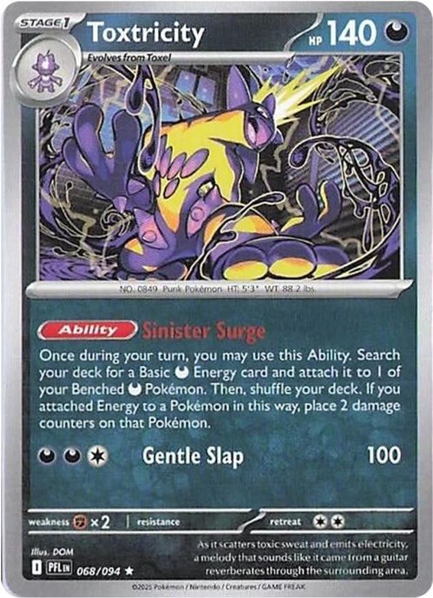 Pokemon Toxtricity (68/155) Phantasmal Flames NM REVERSE HOLO
