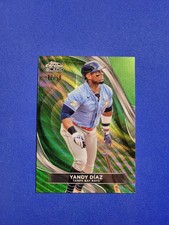 2024 Topps Chrome Black Yandy Diaz #77 Green Wave Refractor /99