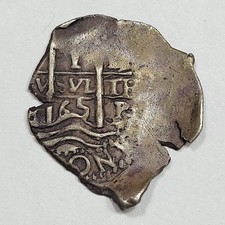 1665 DOBLE FECHA Cob 1 Real Potosí Bolivia Ensayador E Gran Huelga *T28