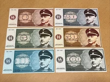 WW2 WWII German Head Of The Elite currency set