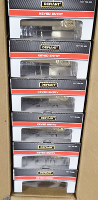 6 Pack DEFIANT  KEYED ENTRY TONEBRIDGE SATIN BRASS FINISH  NEW