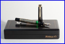 1990s Old Style PELIKAN M900 Toledo con molla MEDIA 18C PF argento sterling 925