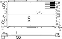 Mahle MotorküHler WasserküHler Cr 1441 000S FüR Fiat Punto Turbo 176AD_ 176AS_