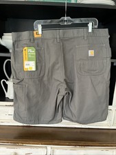 Carhartt Shorts Mens 42 NEW Loose Fit Canvas Utility Work Gray 9  Inseam