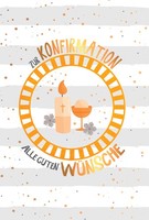Konfirmation - GlüCkwunschkarte Im Format 11,5 X 17 Cm Mit Umschlag - Brennende
