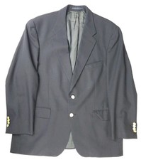 Polo University Club Men's Navy Blue Metal Gold Button Blazer Sz 46R