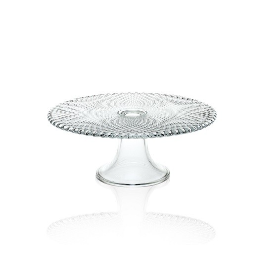 Glass Display Cake Stand Plate Wedding Party 27.5 cm Diamond