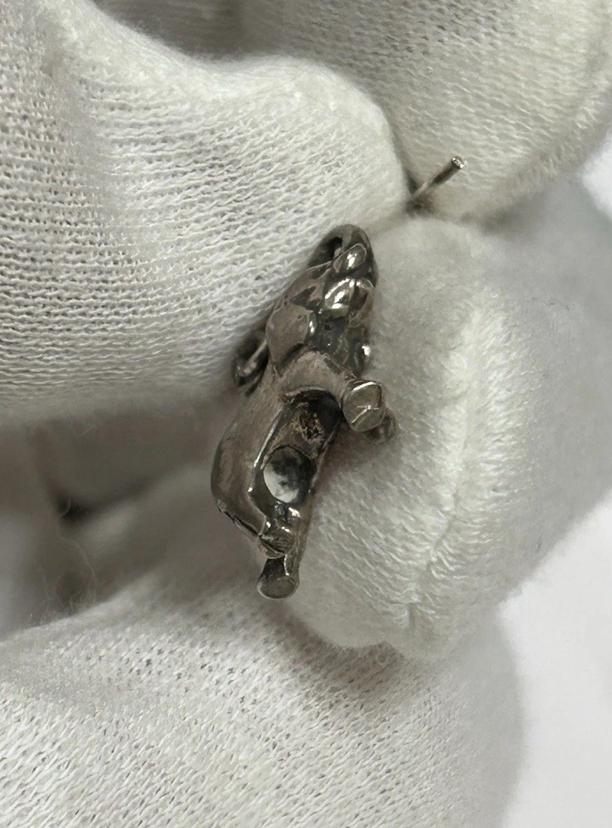 Solid 925 Sterling Silver Dangle Elephant Earrings - image 6