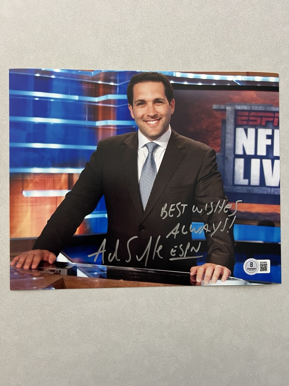 Adam Schefter Autographed Signed Dallas Cowboys 8x10 photo Beckett BAS COA ESPN NFL Insider NBA 