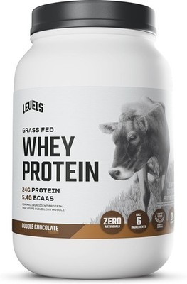 Levels Grass Fed Whey Protein Powder, No Artificials, 24G of Protein, Double Cho