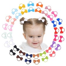 2 Inch Baby Girls Hair Bows Elastic Hair Ties Ribbon Hair Bands for Kids