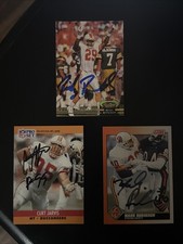 3 Autographed Tampa Bay Buccaneers Football Cards