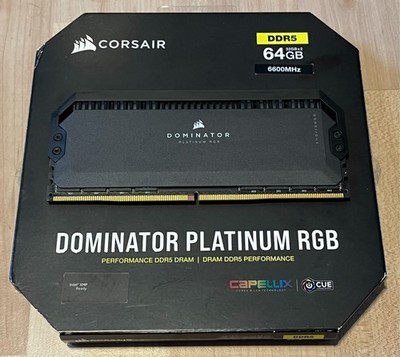 Corsair Dominator Platinum RGB 1 x 32GB DDR5 RAM 6600 MHz CL32
