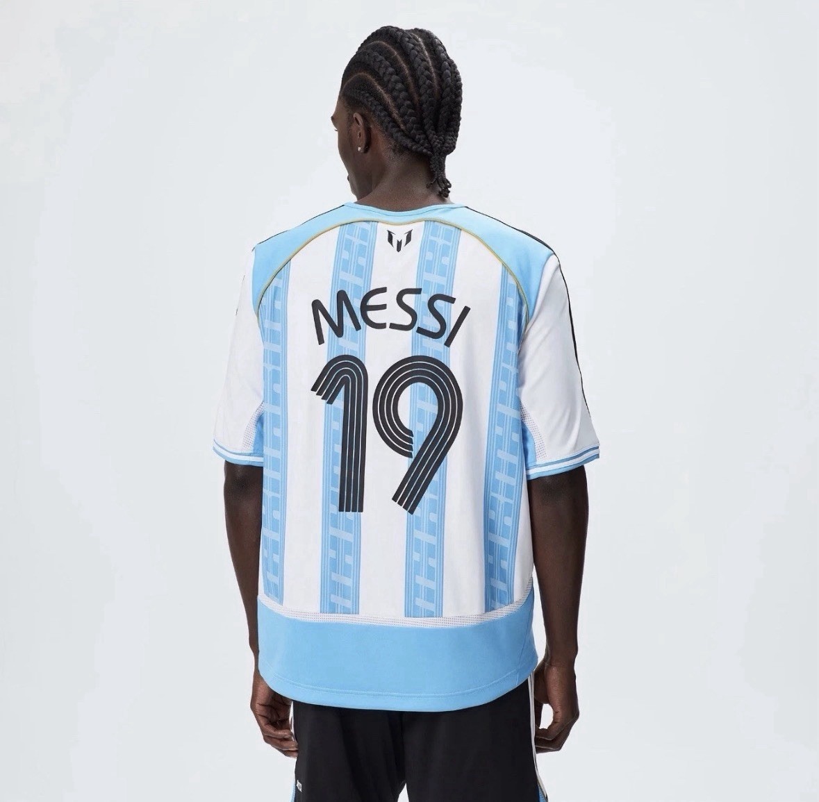 KITH & MESSI ADIDAS SOCCER JERSEY BLUE/WHITE SIZE XL *ORDER