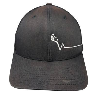 Yupoong Mesh Flexfit Fitted Trucker Hat Black One Size Embroidered