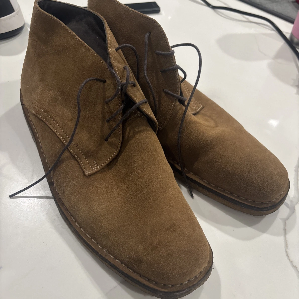 Johnston & Murphy Suede Brown Dress Shoes for Men for sale  display picture 2