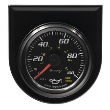 Equus Oil Pressure Gauge 6244 6000 Series 0-100 Psi 2 In. Mechanical Black Equus Oil Pressure Gauge 6244 6000 Series 0-100 Psi 2 In. Mechanical Black