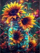 LCZSH Sunflower Adult Painting Diamond Set, Fun DIY All Diamond Craft, Beginner