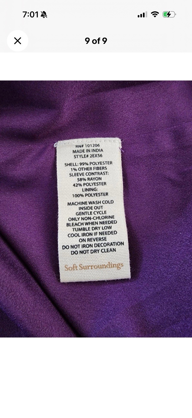 Soft Surroundings Embroidered Patchwork All Toget… - image 9