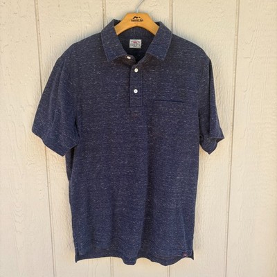 Faherty Movement Polo Shirt Men's Large Heather Navy Blue Casual Beach Preppy