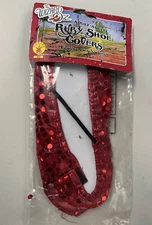 Wizard Of Oz Dorothy Ruby Slipper Shoe Covers Red Bow Sequins Costume Adult OS