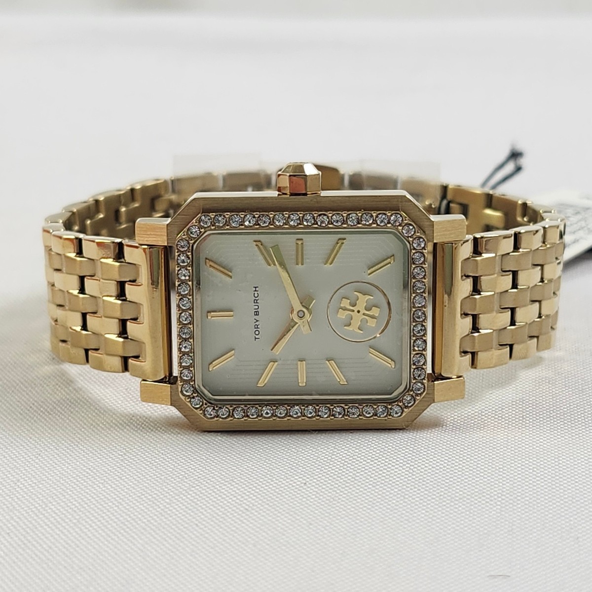 NEW Tory Burch Robinson Crystal Gold Tone Bracelet Watch TBW1513