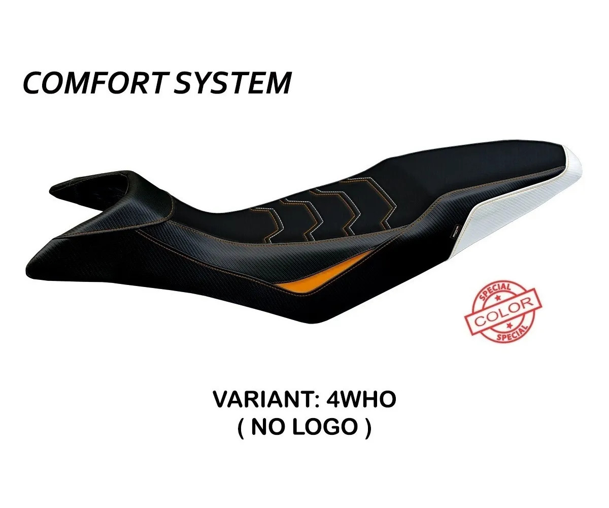 Seat saddle cover Mazyr Comfort Sys White-Orange TPZ KTM 890 ADV R 2021 2022 nP