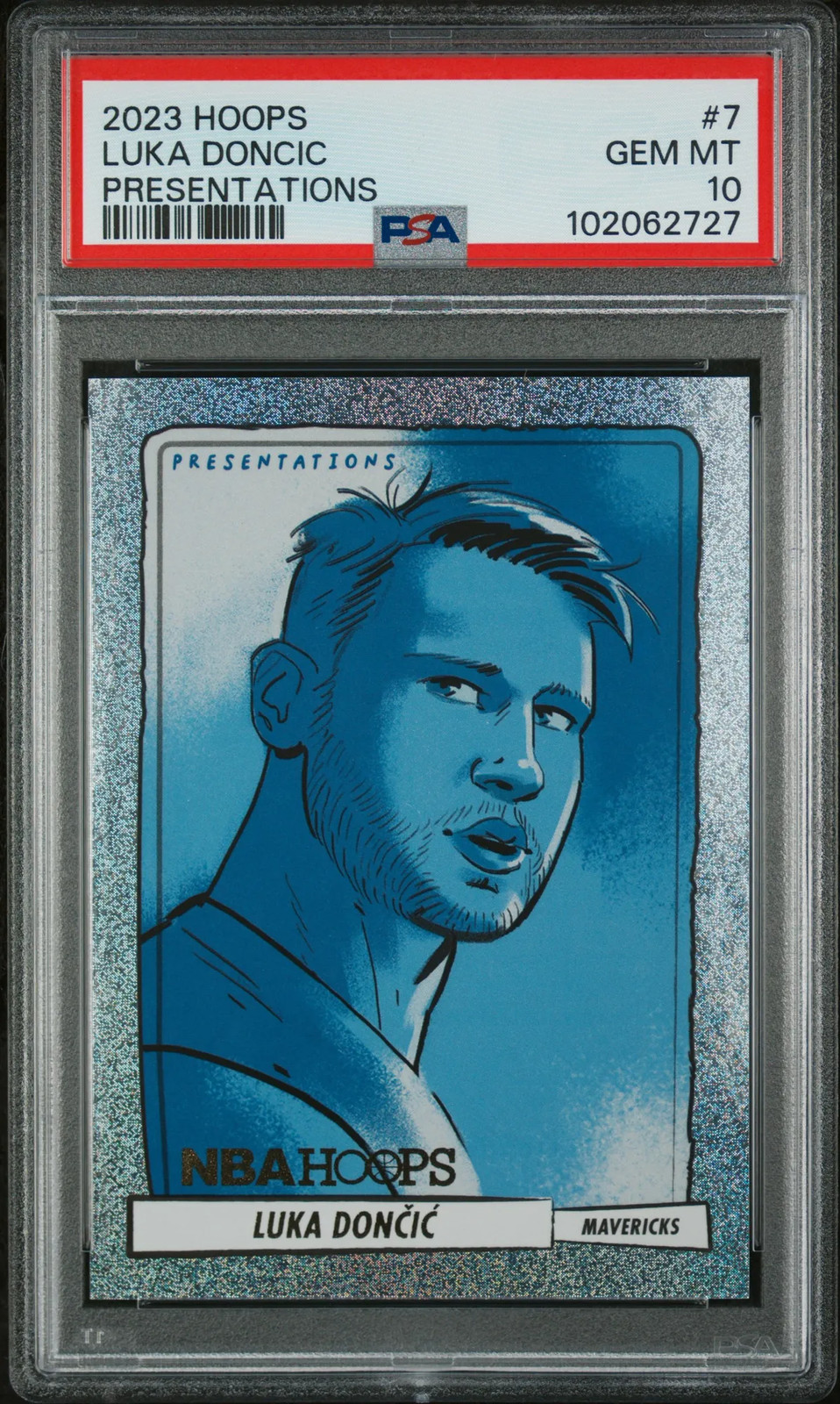 2023-24 Panini NBA Hoops Luka Doncic #7 Presentations PSA 10 Gem Mavericks