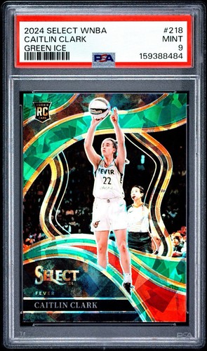 Caitlin Clark 2024 Panini Select Courtside Green Ice Rookie PSA 9 SSP (RC)