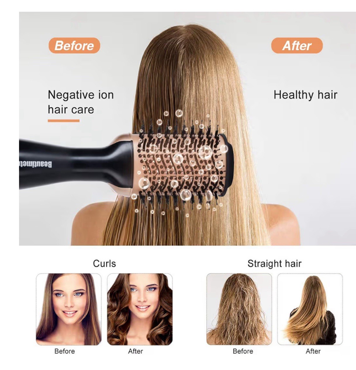 Beautimeter Rotating Hot Air Brush 1000W NEW