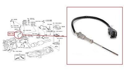 JPL T4424 TOYOTA Hilux MK8 Sensor Für Abgasgastemperatur 2.4TD
