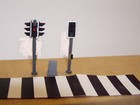 P & D Marsh OO Gauge Z47 Pedestrian crossing lights (2) + zebra crssing  PAINTED