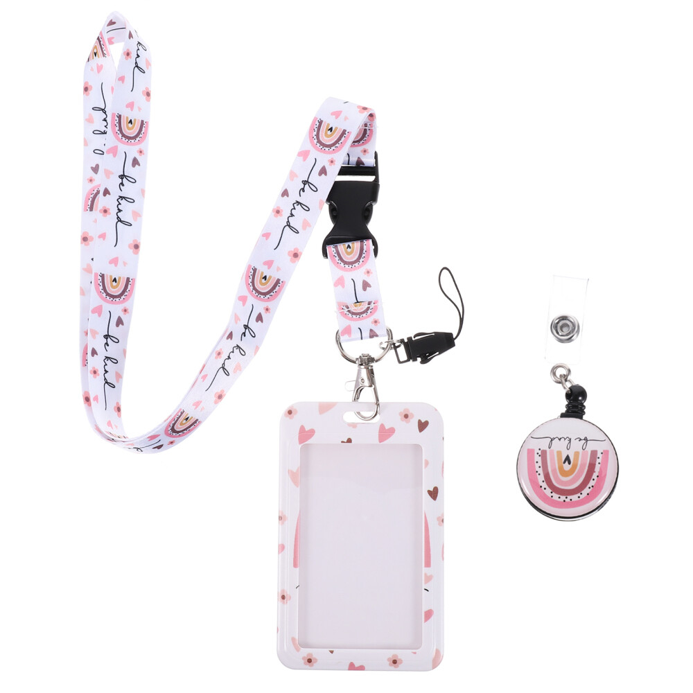 1 Set of ID Badge Holder with Lanyard ID Card Holder Teacher Badge