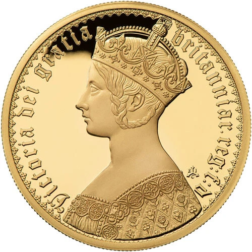 2022 2 oz Proof St. Helena Gold Gothic Crown Portrait Coin (Box, CoA) - Picture 1 of 3