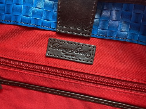 Dooney & Bourke LILLIANA Woven Embossed Blue Leather Shopper +Wristlet & Dustbag - Bild 18 von 24