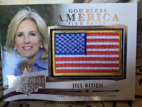 2020 ENTSCHEIDUNG ~ FLOTUS DR. JILL BIDEN ~ GOD SEGNE AMERIKA FLAGGE KARTE #GBA-65 - Bild 1 von 2