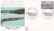 FRANCE 1966 FDC USINE MAREMOTRICE DE LA RANCE YT 1507