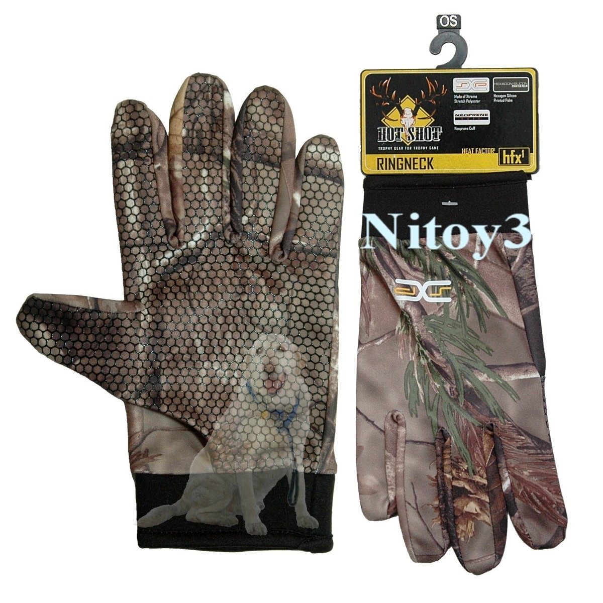 Jacob Ash Hot Shot Ringneck Lightweight Hunt Gloves Men One Size