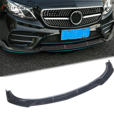 Front Lip Splitter For 2016-19 Benz E-Class Sport W213 E400 E43 AMG Carbon Look