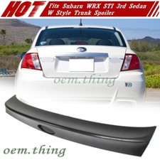 2008-2014 Fit For Subaru Wrx Impreza 3rd 4d Sedan Trunk Spoiler W Style Unpaint 2008-2014 Fit For Subaru Wrx Impreza 3rd 4d Sedan Trunk Spoiler W Style Unpaint