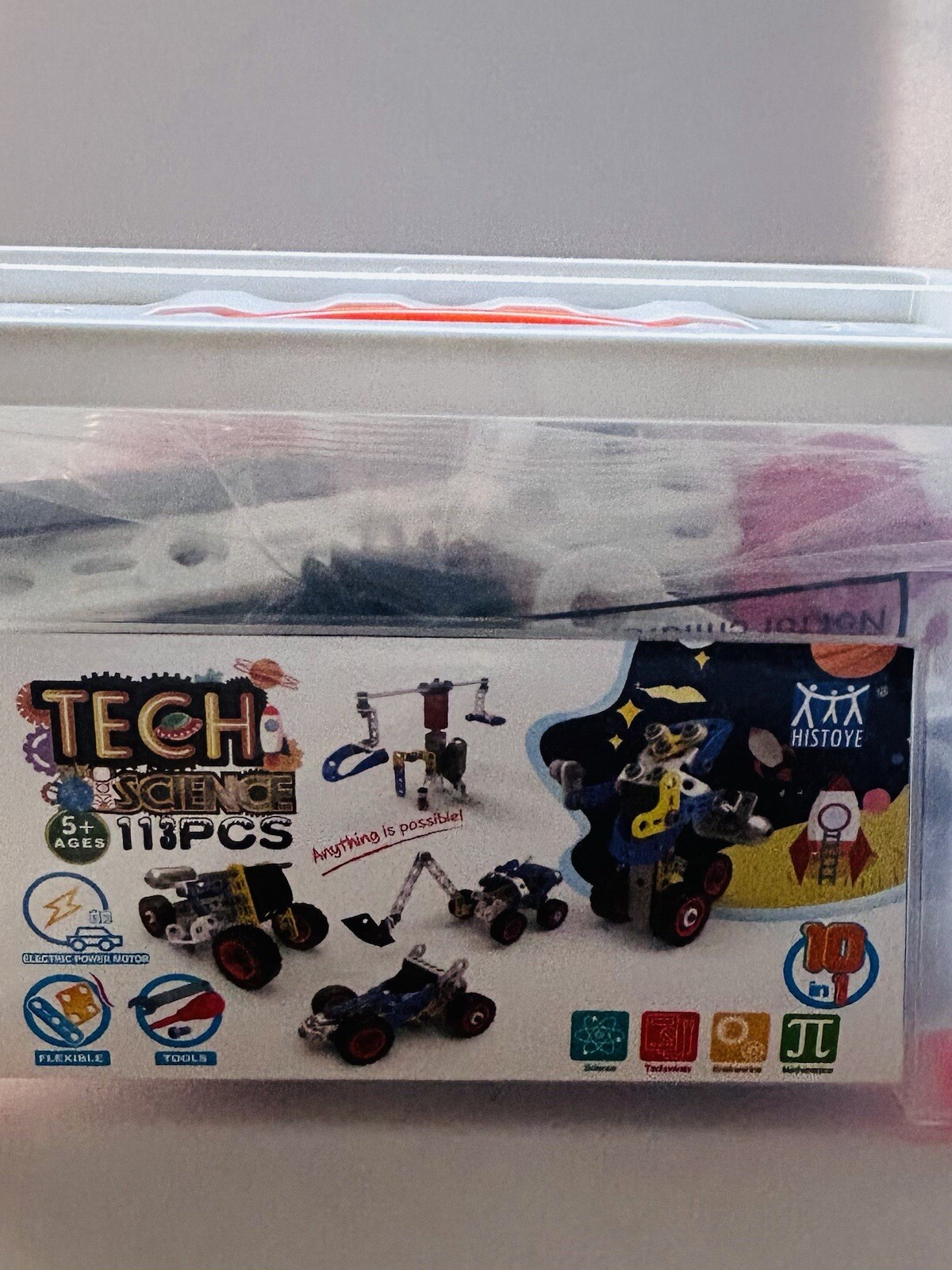 Histoye Builder Set Cars Construction Stem Toys Electric Motor 113