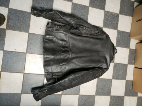 Vintage ROUTE 66 Motorcycle Leather Jacket Size 56 - Picture 3 of 3