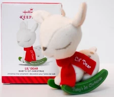 Hallmark - Lil' Dear - Baby's 1st Christmas - Rocking Reindeer Keepsake Ornament