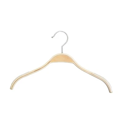 GOODSFORBUSINESS GMBH Schichtholzbügel Holzbügel mit Gummierung Kleiderbügel Hemdbügel 26 cm